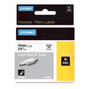 Image of Dymo 18057 Black on White Label Tape 19mm x 1.5m