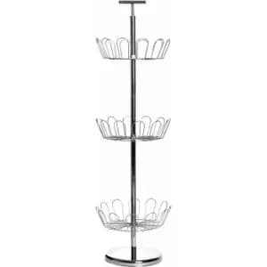 Image of Revolving Silver Shoe Stand - Premier Housewares