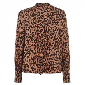 Image of Biba Popper Frill Blouse - Printed
