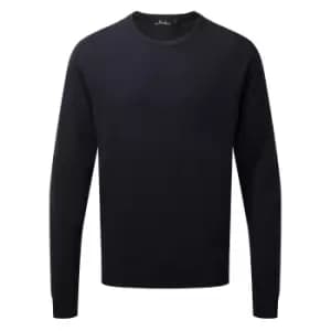 Image of Premier Adults Unisex Cotton Rich Crew Neck Sweater (3XL) (Navy)