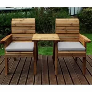 Image of Charles Taylor Straight Companion Set with Cushions, Grey