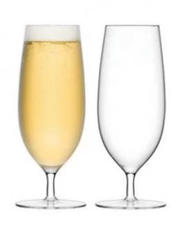 Image of Lsa International Bar Pilsner Glass Set Of 2