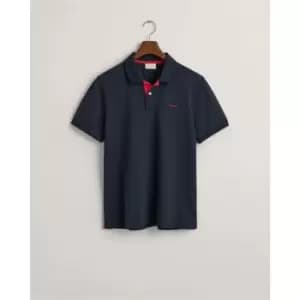 Image of Gant Reg Contrast Pique Ss Rugger Eggshe - Blue