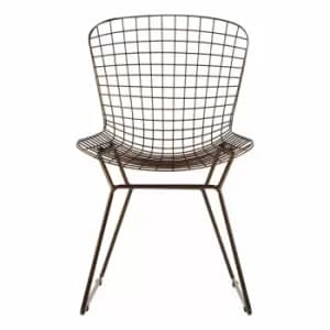 Image of Interiors By Ph Wire Chair Bronze Metal