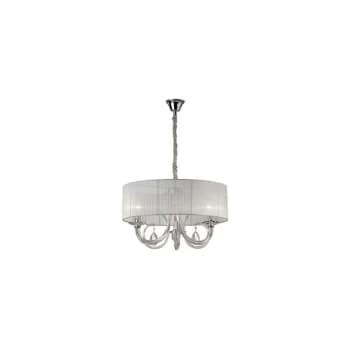 Image of Ideal Lux Swan - 3 Light Multi Arm Ceiling Pendant Chrome, Glass Three, E14
