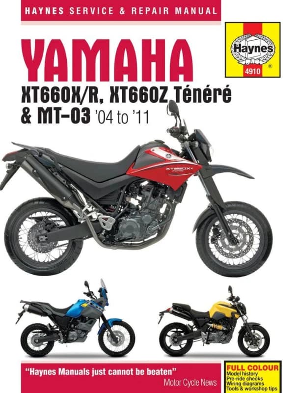 Image of 4910 - Haynes Service Manual For Yamaha MT-03 660 2006-2011 4910