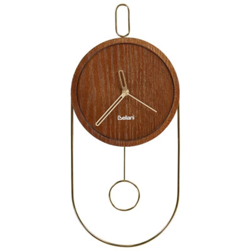 Image of Beliani Wall Clock Sierre 20 Cm Dark Brown