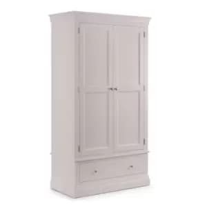Image of Julian Bowen Clermont 2 Door 1 Drawer Wardrobe Light Grey