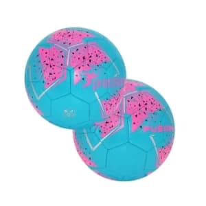 Image of Precision Fusion Midi Size 2 Training Ball Blue/Pink/Silver Midi (Size 2)