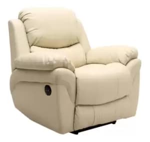 Image of Madison cream automatic leather recliner chair