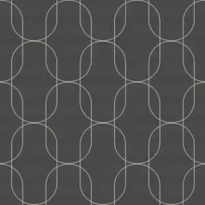 Image of Superfresco Colours Eternity Black and Gold Wallpaper