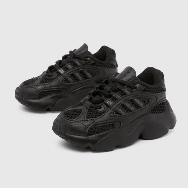 Image of adidas Black ozmillen Junior trainers Black UK 1 (EU 33)