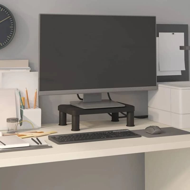 Image of Vidaxl Monitor Stand Black 38X24X10.5 Cm