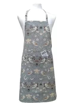 Image of William Morris Blue Strawberry Thief Fabric Apron