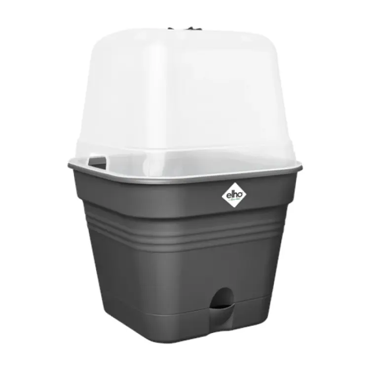 Image of Elho Green Basics Growpot Square Allin1 20cm - Living Black