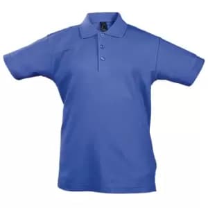 Image of SOLS Kids Unisex Summer II Pique Polo Shirt (12yrs) (Royal Blue)