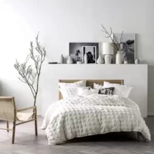 Image of Linen House Haze Double Duvet Cover Set Cotton White