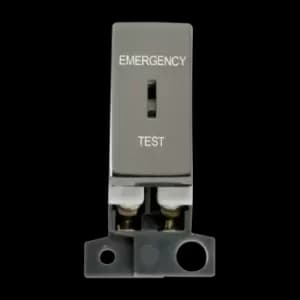 Image of Click Scolmore MiniGrid Double-Pole Key Switch Ingot Emergency Test Black Nickel - MD029BN