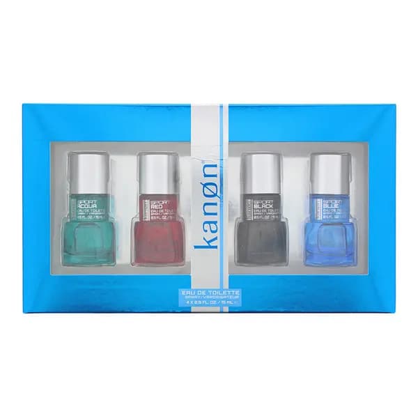 Image of Kanon Sport Gift Set Eau de Toilette 4 X 15ml Aqua+red+black+blue