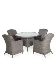 Image of Amir Royalcraft Paris 4 Seater Imperial Dining Set - Garden & Outdoor