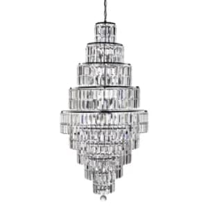 Image of Empire 13 Light Chandelier Chrome Finish, E14