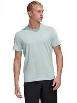 Image of Adidas Essential 3-Stripe T-Shirt - Green