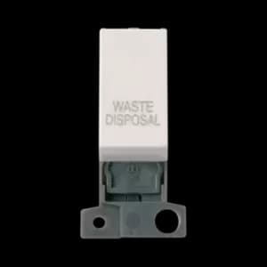 Image of Click Scolmore MiniGrid 13A Double-Pole Ingot Waste Disposal Switch Polar White - MD018PW-WD