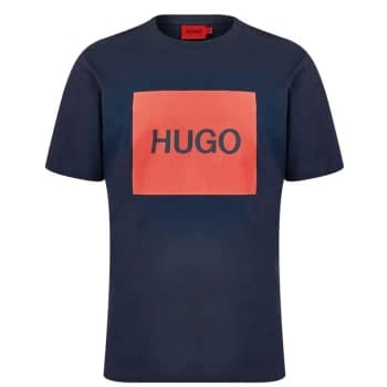 Image of Hugo Dulive Logo T-Shirt - Blue