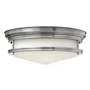 Image of 3 Bulb Flush Light Light Low Ceiling Antique Nickel LED E27 40W Bulb
