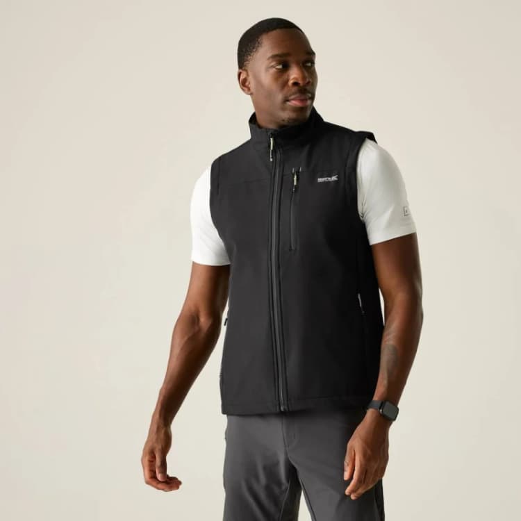 Image of Regatta Mens Arana Waterproof Softshell Gilet in Black Size: Medium Black Male M