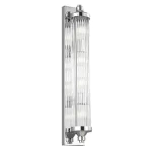 Image of IP44 4 Bulb Pendant Light Secure Long Glass Tube Shades Chrome LED G9 3.5W