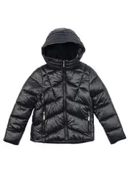 Image of Barbour International Girls Valle Quilt Jacket - Black, Size 8-9 Years, Women
