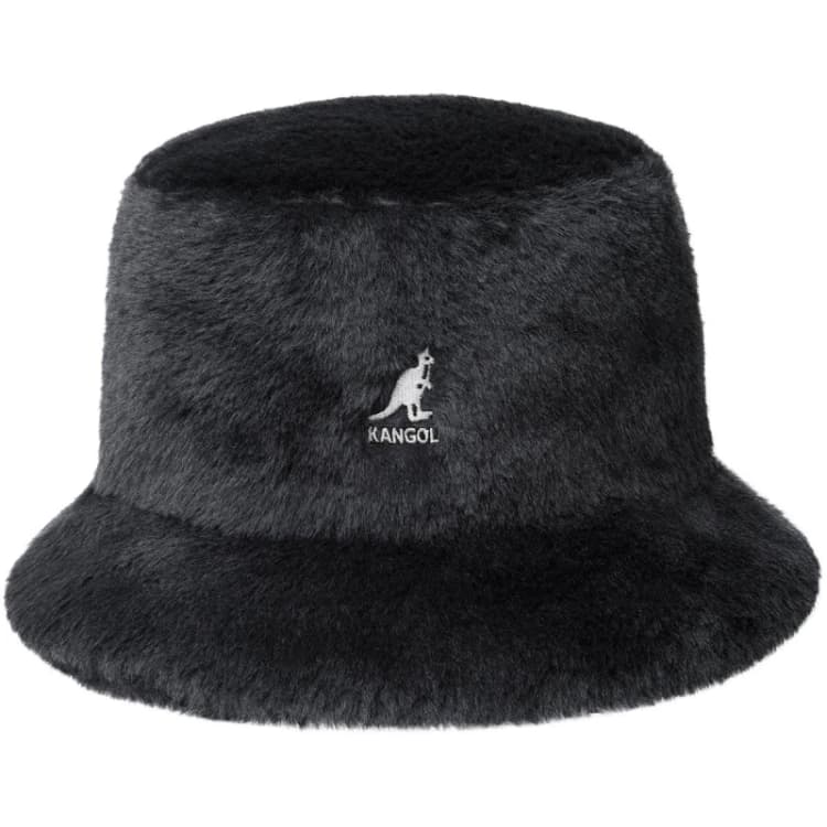 Image of Kangol Faux Fur Bucket Hat Black unisex Small