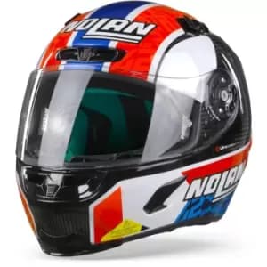 Image of Nolan X-803 Ultra Carbon 55 Rins Carbon Black White Red Blue S