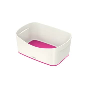 Image of MyBox WOW Storage Tray W 246 X H 98 X D 160 MM White/Pink - Outer Carton of 4