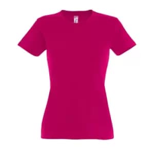 Image of SOLS Womens/Ladies Imperial Heavy Short Sleeve T-Shirt (XXL) (Fuchsia)