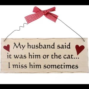Image of My Husband Said Hanging Sign