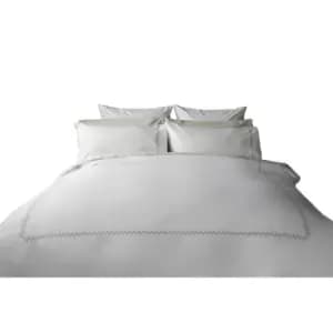 Image of Belledorm Luna Cotton Duvet Cover Set (Double) (White)