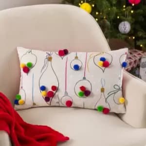 Image of Festive-val Baubles Cushion Pink / 30 x 50cm / Polyester Filled