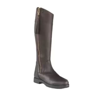 Image of Moretta Womens/Ladies Alessandra Leather Country Boots (8 UK Standard) (Chocolate Brown)