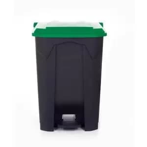 Image of Pedal Bin 80L Polypropylene Grey Body & Green Lid CPB80ZGreen Lid