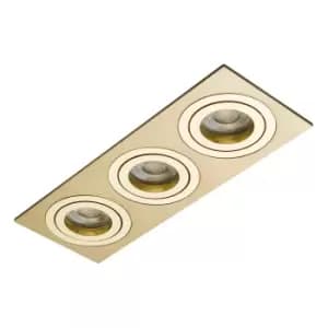 Image of Inlight Pasto Triple Ceiling Downlight Polished Brass