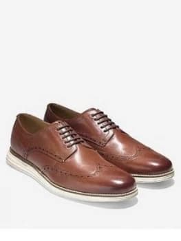 Image of Cole Haan Lace Up Brogue Shoe, Brown, Size 9, Men