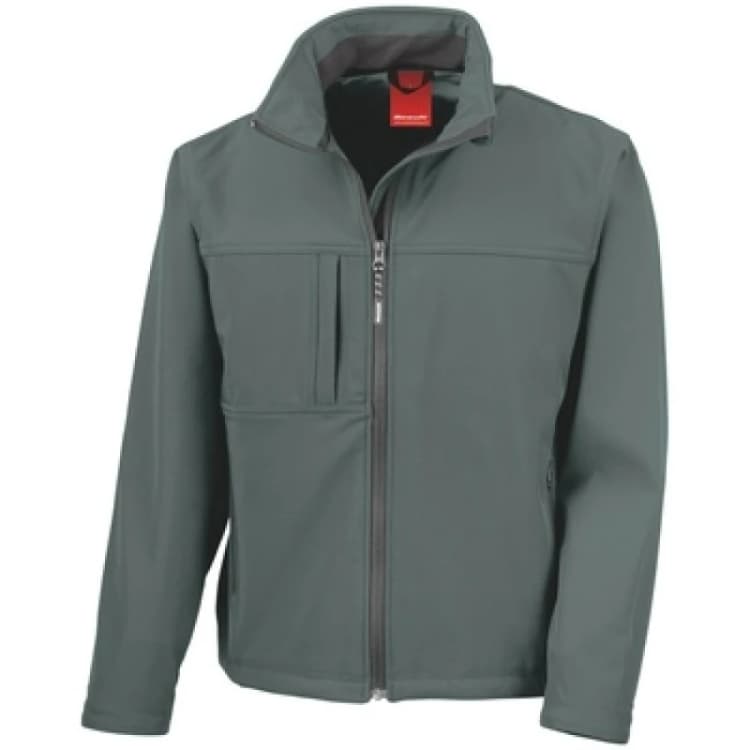Image of Result Result Men Classic Soft Shell Jacket in Grey Size: Small Grey S Male 5063425792771