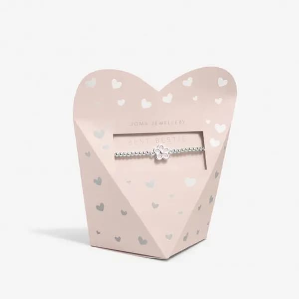 Image of Children's From the Heart Gift Box Best Bestie Silver Plated 15.5cm Bracelet C731