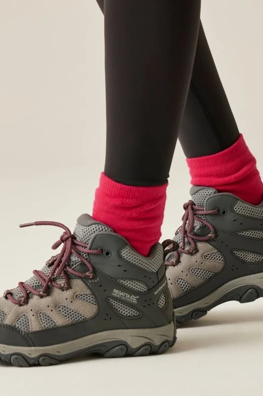 Image of Regatta Womens Edgepoint Waterproof Breathable Mid Walking Boots in Grey Size: 3 Grey Female 3