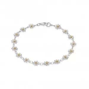 Image of Sixteen Bellis Daisy Chain 18ct Gold Plated Bracelet BR6005