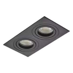 Image of Inlight Pasto Double Ceiling Downlight Black