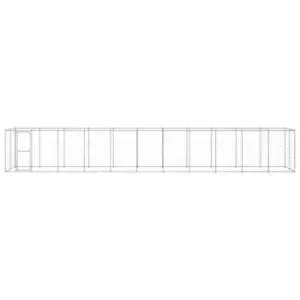 Image of Vidaxl Outdoor Dog Kennel Galvanised Steel 26.62 M