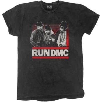 Image of Run DMC - Gradient Bars Unisex Large T-Shirt - Black